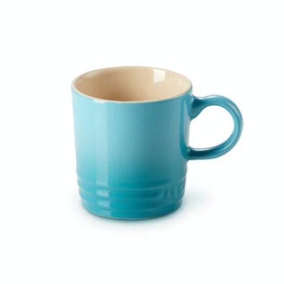 NWT Le Creuset Caribbean Blue 3 oz London Espresso Mugs - Set of Two - Picture 3 of 14